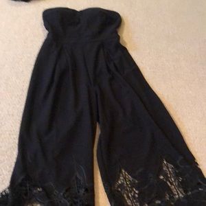 Strapless black jumpsuit